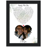 Lyrics Song -- Black Framed poster / 6”x8” --  I love you