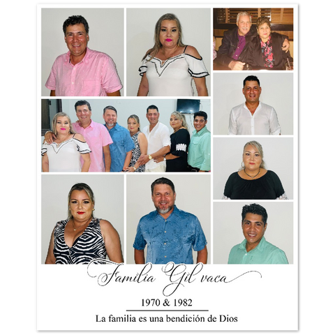 Dad Family -- Poster/ 16''x20'' -- Familia Gil vaca 1970 &1982