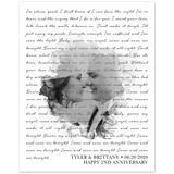 Lyrics Song -- Poster/ 8''x10'' -- Tyler and Brittany