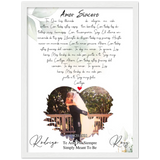 Music Lyrics Song -- White framed 12"x16" -- Rodrigo&Rosy