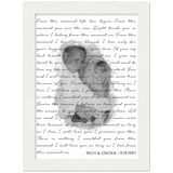 Lyrrics -- Rich & Ericka 9/19/1997 -- White frame 6x8 -- Gelato