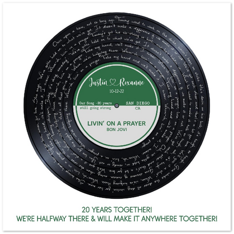 Gelato Matte 20x20 Poster - Living on a Prayer - Justin & Roxanne