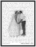 Lyrics -- Mike & Randi  2021 -- Black framed 18x24 -- Gelato