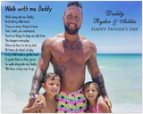 Dad Family Prints -- Unframed 8''x10'' -- Daddy, Ryder & Addie