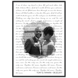 Lyrics Song -- Black Framed poster/ 28"x 40" -- Tony and Tamara