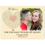 Music Lyrics Song -- poster/ 6''x 8'' -- Carrington & Ariel