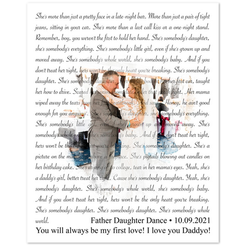 Anniversary Print -- Poster/ 16''x20'' -- Father Daughter Dance