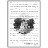 Lyrics -- Andy & Maggie 11.1.2020 -- Black framed 28x40 -- Gelato