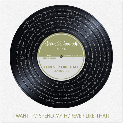 Vi.nyl Record -- Steven and Hannah -- Unframed Square/ 12''x12'' -- Gelato