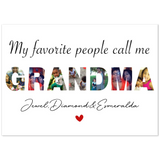 Lyrics -- GRANDMA Jewel,Diamond&Esmeralda -- 20x28 -- Gelato