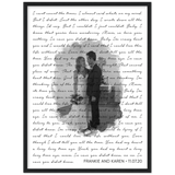 Lyrics -- Frankie and Karen 11/07/20 -- Black framed 18x24 -- Gelato