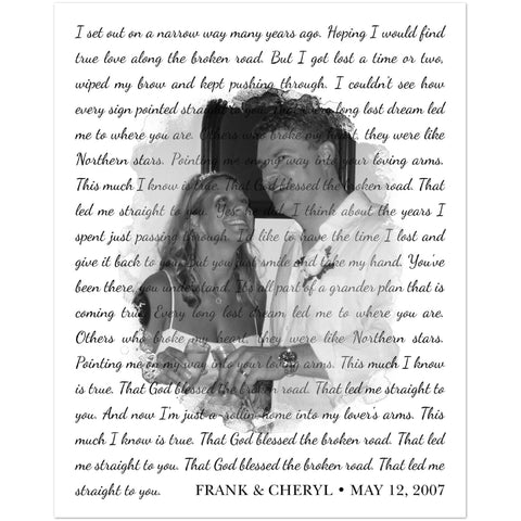 Gelato Matte Poster 16x20 - God Bless The Broken Road - Frank & Cheryl May 12, 2007