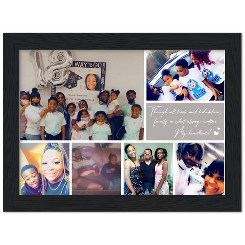 Photos Collages Prints -- Black Framed 6”x8” -- My heartbeats!