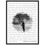 Lyrics -- Justin & Elli 01.22.2022 -- Black framed 18x24 -- Gelato