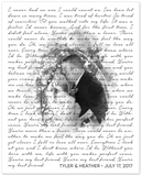 Music Lyrics Song --  Unframed 16''x20'' -- Tyler & Heather