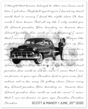 Music Lyrics Song -- Unframed  8''x10'' -- Scott & Mandy