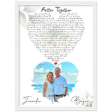 Lyrics -- Jennifer & Bryan.  June 6, 2009 -- White framed 12"x16" -- Gelato