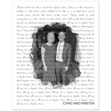 Lyrics Song -- Poster/ 8''x10'' -- Chad and Kristen