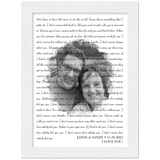 Lyrics -- Jason & Sandy 11’.05.2021 -- White framed 6x8 -- Gelato