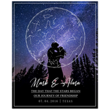 Star map -- Mark & Alura -- Poster 8x10 -- Gelato
