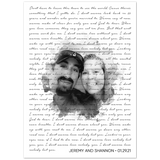 Lyrics -- Jeremy and Shannon -- 5x7 -- Gelato