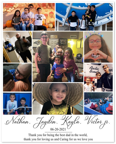 Dad Family Love -- Unframed 16''x20'' -- Nathan Jayden