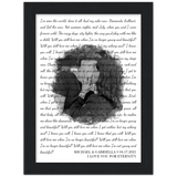 Lyrics -- Michael & Gabriella 04.17.2021 -- Black Framed 6x8 -- Gelato