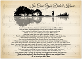 Music Song Lyrics --  Unframed 20''x28'' -- In case you didn’t know