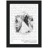 Lyrics Song -- Black Framed poster / 6”x8” -- Ryan & Rebecca