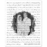 Lyrics Song -- Poster/ 16''x20'' -- Bill & JoAnn 2.24.1979