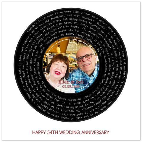 Song Record -- poster 12''x12'' -- Ellen & Bob