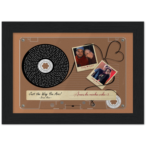 Cassette -- Kaitlyn & Rafael 11.05.2021 -- Black framed 5x7 -- Gelato