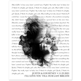 Lyrics Song -- Poster/ 16''x20'' -- Justin & Courtney 11/23/2021