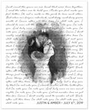 Music Lyrics Song -- Unframed  8''x10'' -- Justin & Amber