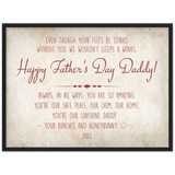 Photo Text Prints -- Black Framed poster/ 18”x24” -- Your Bunches and HoneyBunny