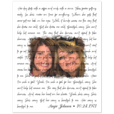 Lyrics -- Angie Johnson 10.24.1971 -- 8''x10'' -- Gelato