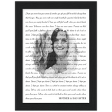Lyrics -- Mother & Daughter -- Black Framed 6”x8” -- Gelato