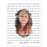 Lyrics -- Angie Johnson 10.24.1971 -- 11x14 -- Gelato