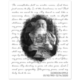 Lyrics -- Gordon Epple 01/10/1951-12/14/2020 -- 8x10 -- Gelato