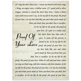 Lyrics -- Proof Of Your Love -- 20''x28'' -- Gelato
