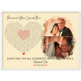 Lyrics -- Robert & Teri 08.04.2012 -- White framed 24x32 -- Gelato