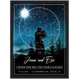 Gelato Premium Matte 12x16 Framed Poster - Star Map - Jenni & Eric