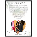 Music Lyrics Song -- Black Framed 18”x24” --  Tina & Joe