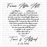 Lyrics Song -- poster 20''x 20'' -- Terri & Alfred