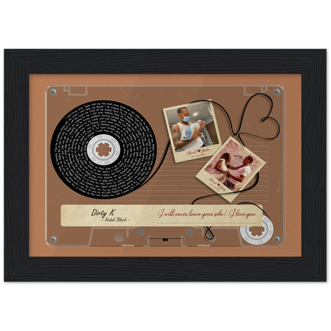 Cassettes-Tape Prints -- Black Framed 5”x7” -- Shock & Jada