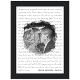 Lyrics -- Sean & Kathleen 06/28/14 -- Black framed 6x8 -- Gelato