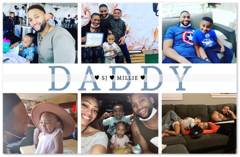 Daddy Family Prints -- Unframed  11''x17'' -- SJ, Millie