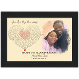 Lyrics Song -- Black Framed poster / 5”x7” -- Joey & Chisa Roby