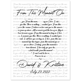 Lyrics Song -- poster/ 6''x 8'' -- David & Kristine July.23.2022