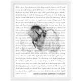 Music Lyrics Song -- White framed 12"x16" -- David & Deana Germain